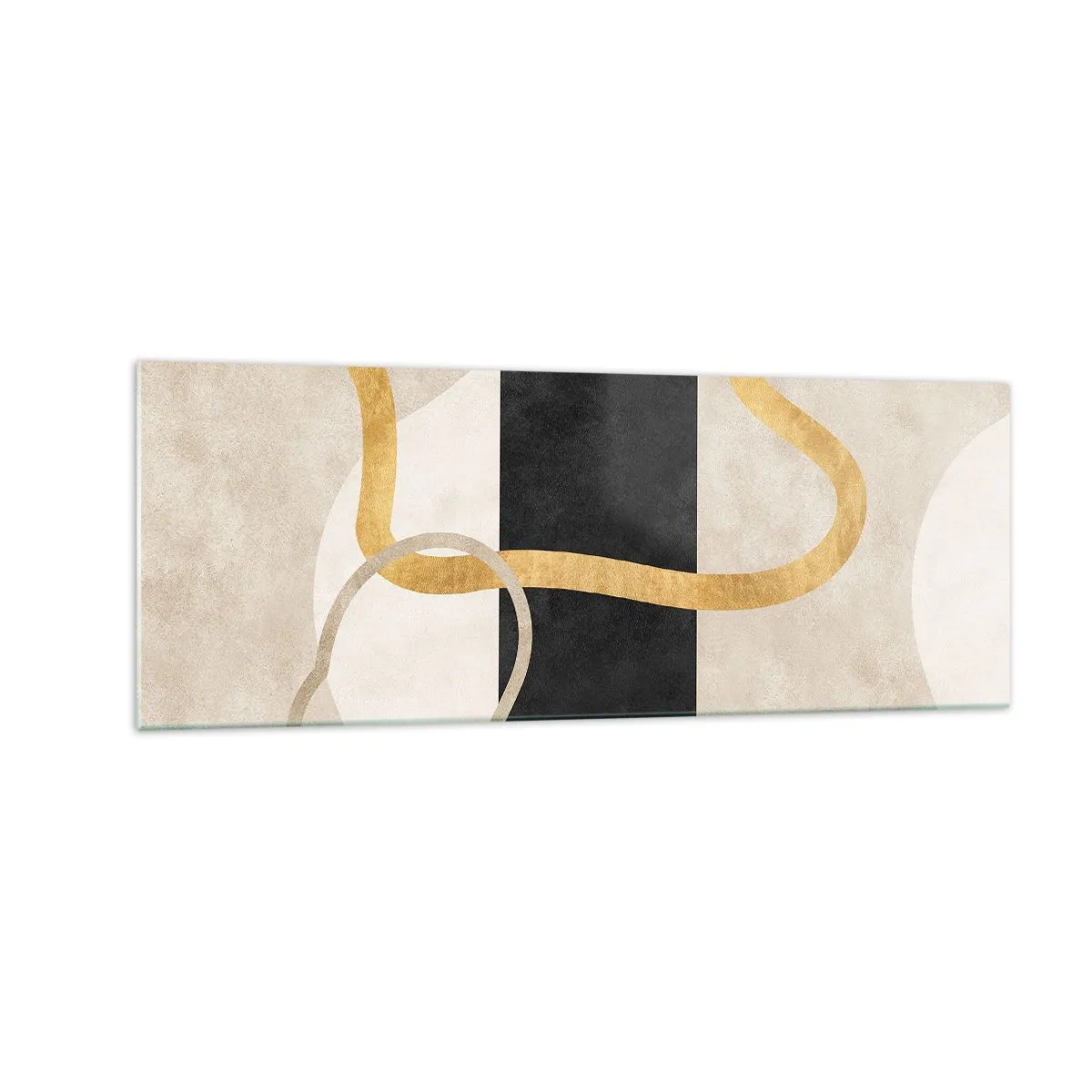 Üveg kép - Hurkolt formák - 140x50 cm