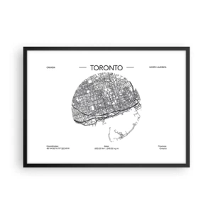 Poszter fehér keretben - Toronto anatómiája - 70x50 cm
