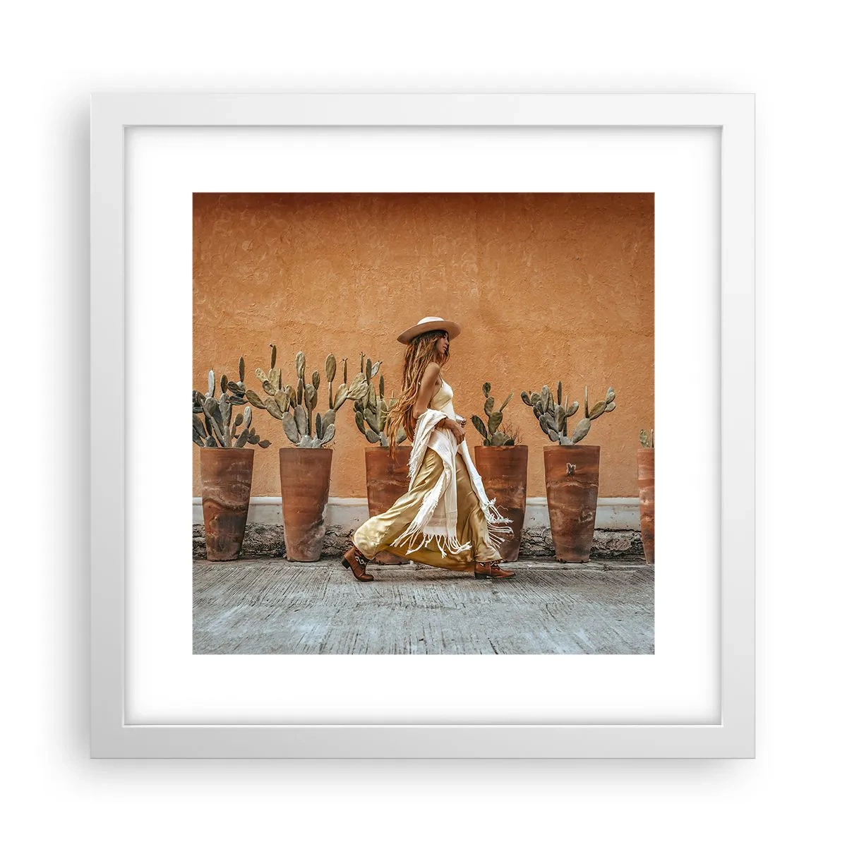 Poszter fekete keretben - Hippi stílusban - 30x30 cm