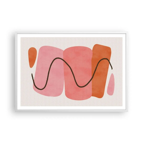 Poszter fekete keretben - Formák szelíd mozgása - 100x70 cm