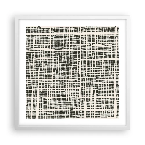 Poszter fekete keretben - Szőtt kompozíció - 50x50 cm