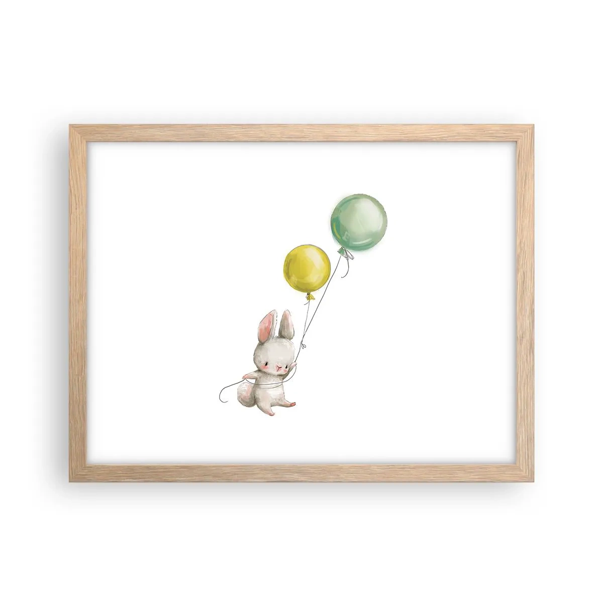 Poszter világos tölgy keretben - Én is repülök! - 40x30 cm