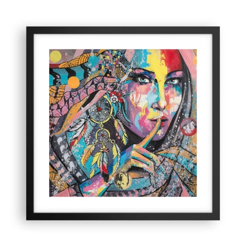 Poszter fehér keretben - Maradj csendben, amíg meg nem érted - 40x40 cm