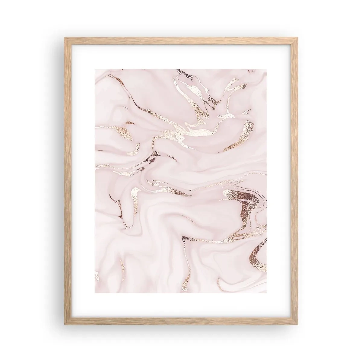 Poszter világos tölgy keretben - Rózsaszín tébolyban - 40x50 cm
