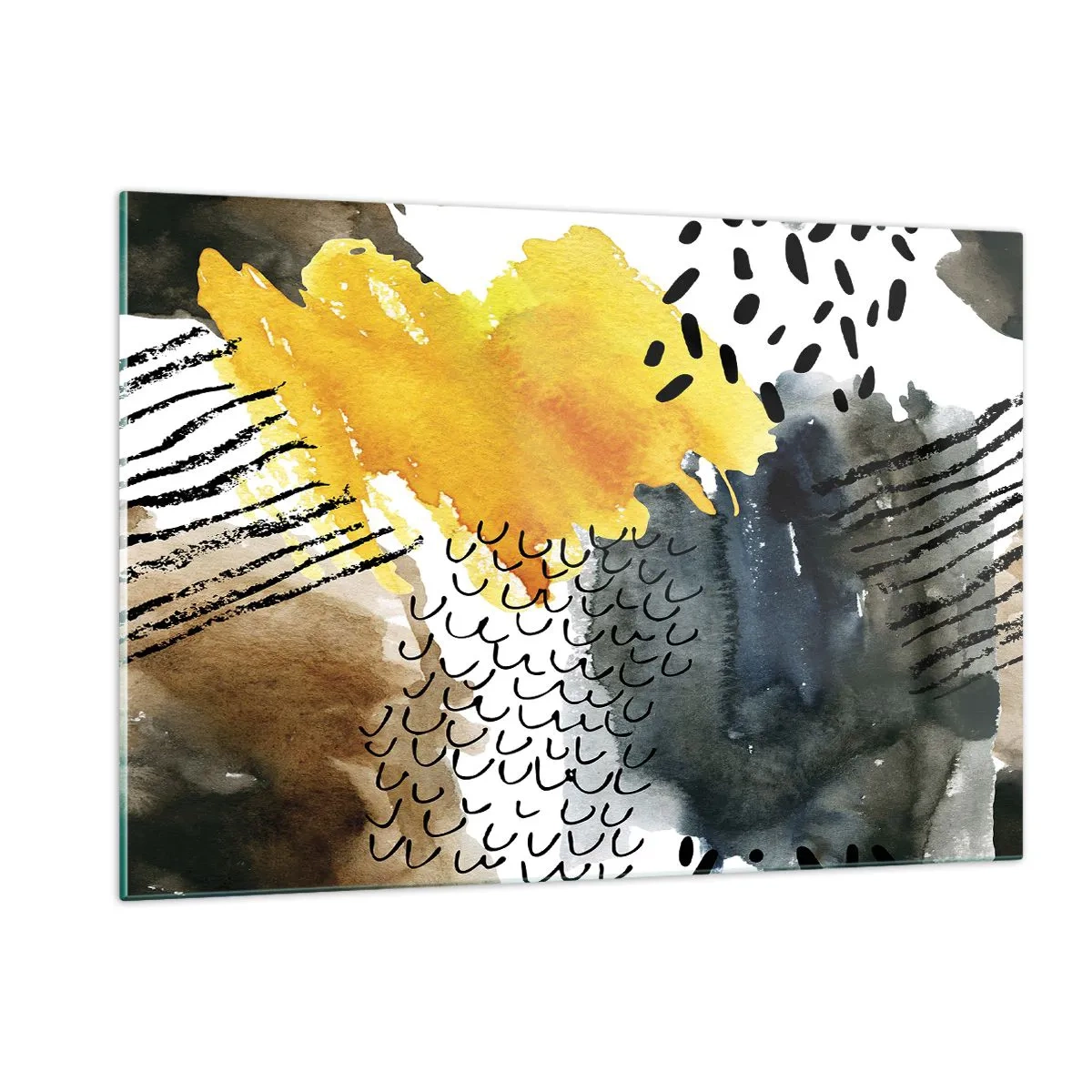 Üveg kép - Az elemek találkozása - 120x80 cm