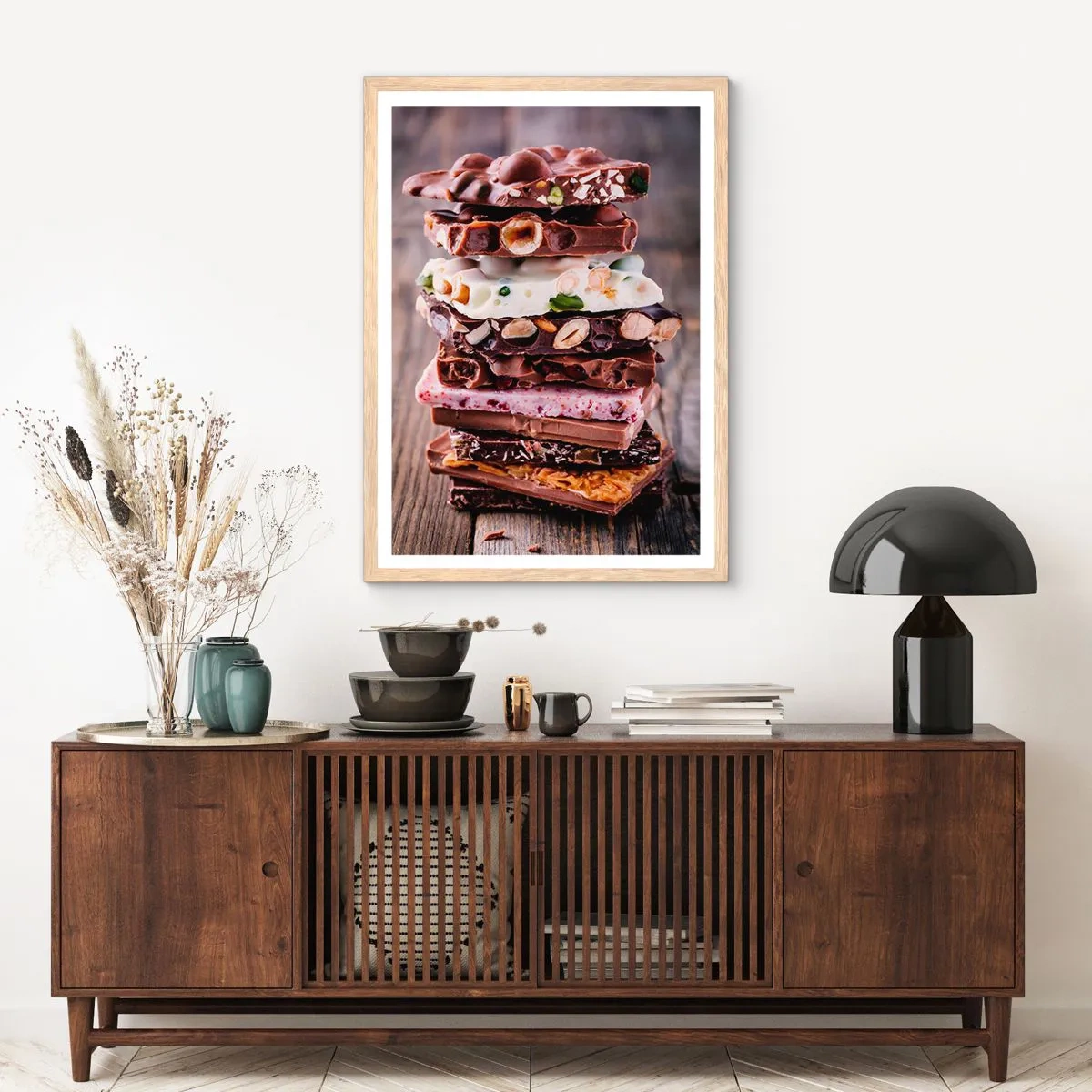 Poszter világos tölgy keretben - Elragadó perspektíva - 70x100 cm