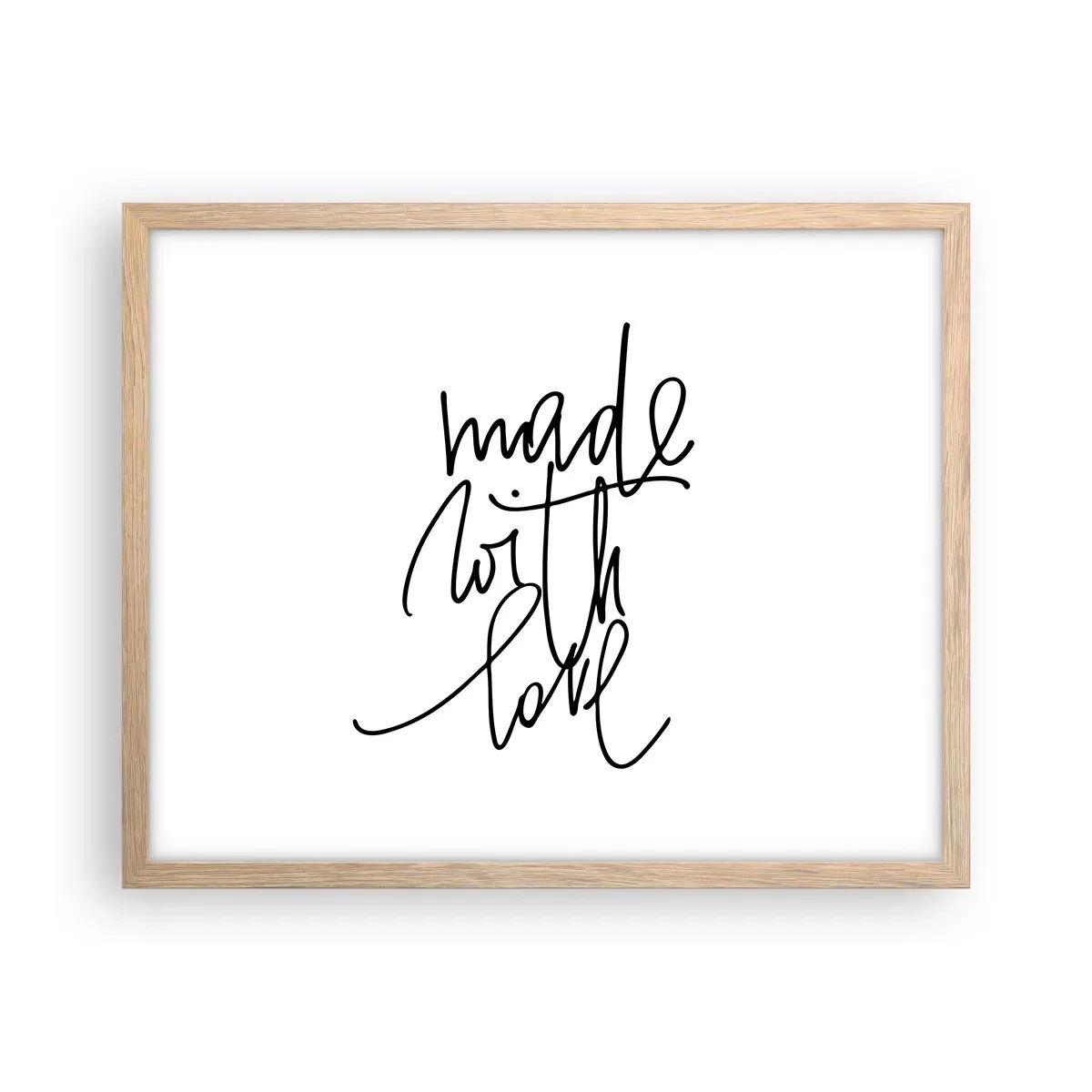 Poszter világos tölgy keretben - A legjobb márka - 50x40 cm