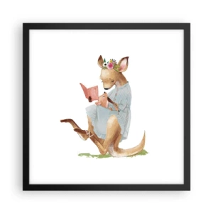 Poszter fehér keretben - Olvass nekem anya - 40x40 cm