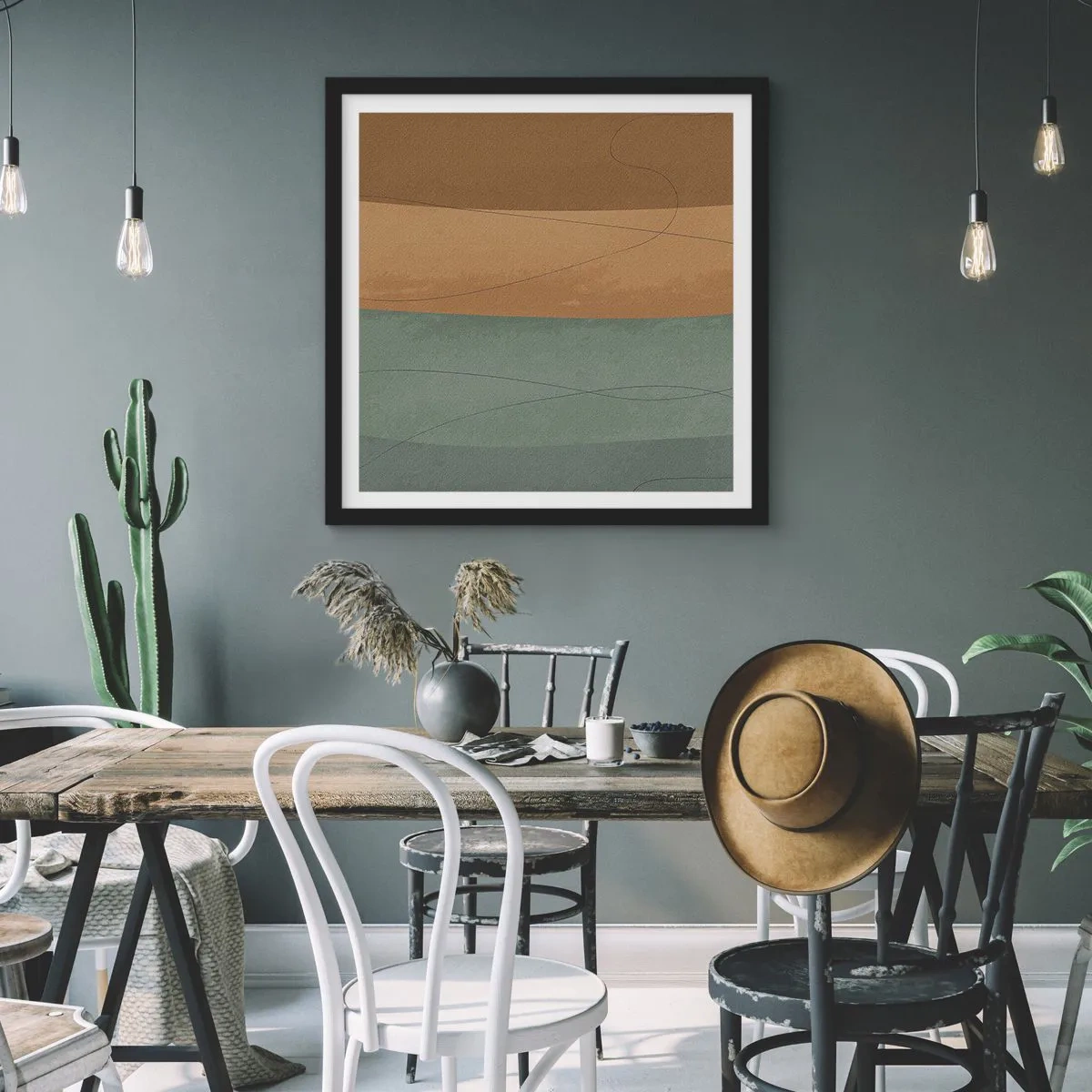 Poszter fehér keretben - Vízszintes kompozíció - 40x40 cm