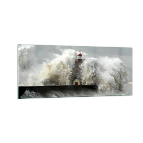 Üveg kép - Az óceán haragja - 100x40 cm