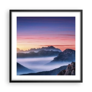 Poszter fehér keretben - A völgyek fölött - 50x50 cm