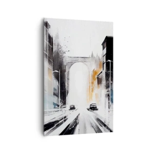 Vászonkép - Várostanulmány: építészet és mozgás - 80x120 cm