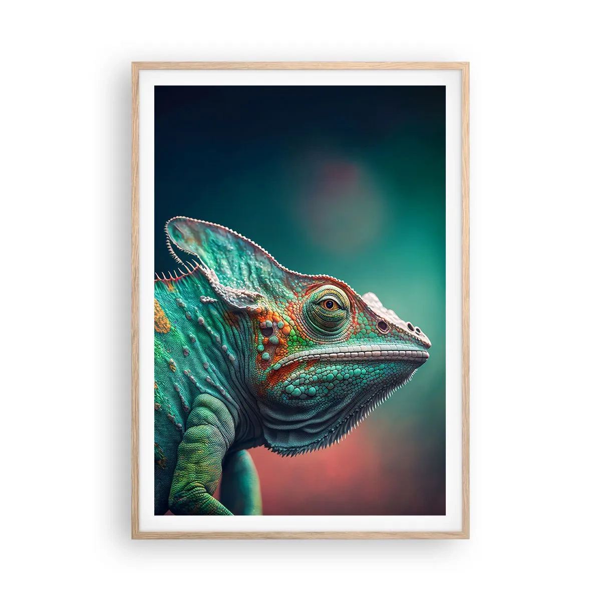 Poszter világos tölgy keretben - Látsz engem? Nem jó... - 70x100 cm