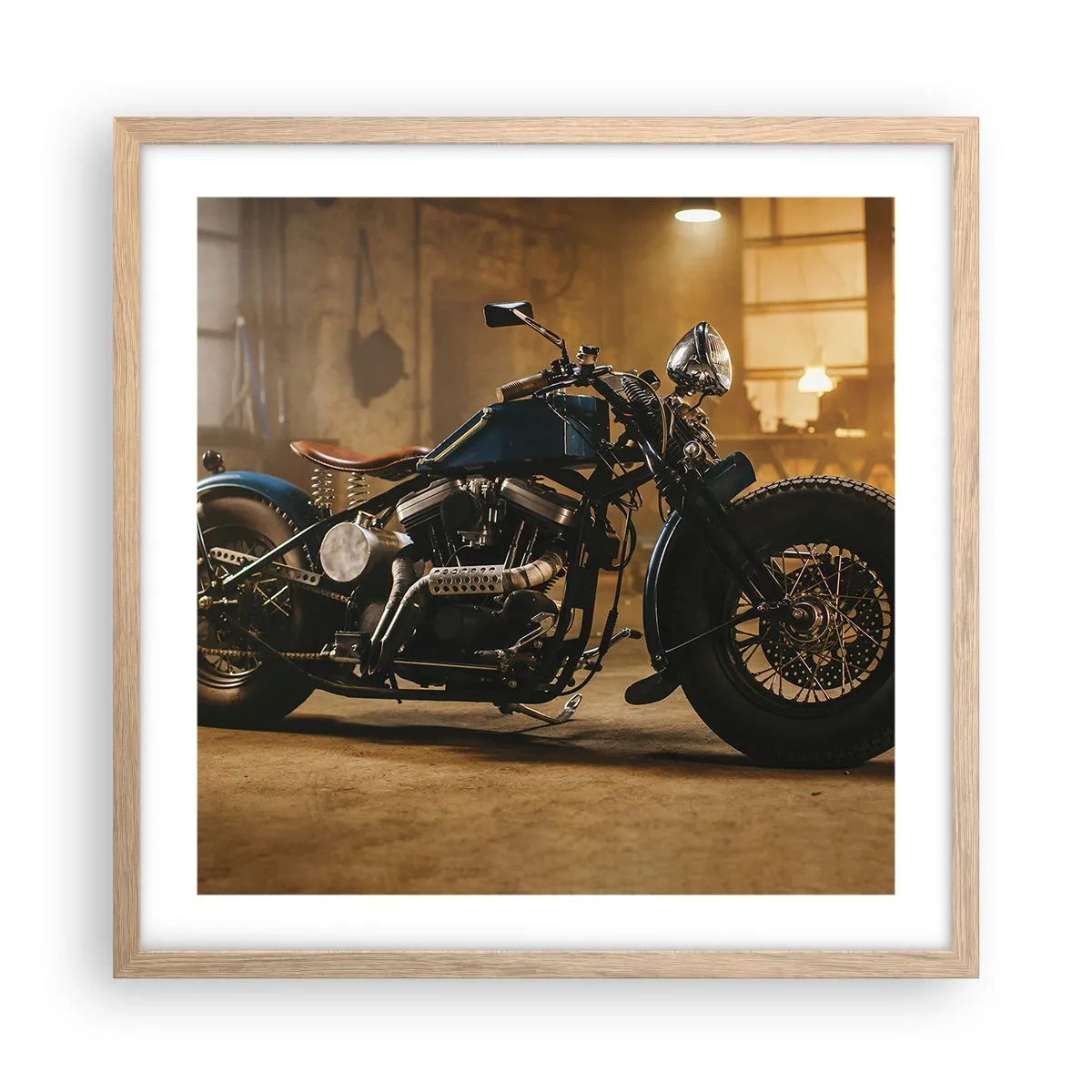 Poszter világos tölgy keretben - Megtehetek mindent - 50x50 cm