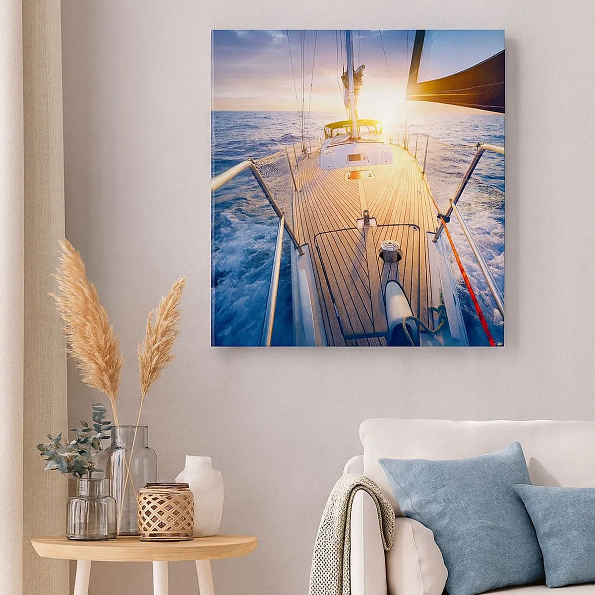 Vászonkép - Futás a hullámokon - 30x30 cm