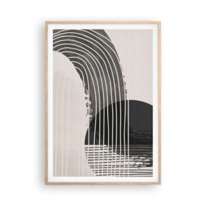 Poszter világos tölgy keretben - Oda és vissza - 70x100 cm