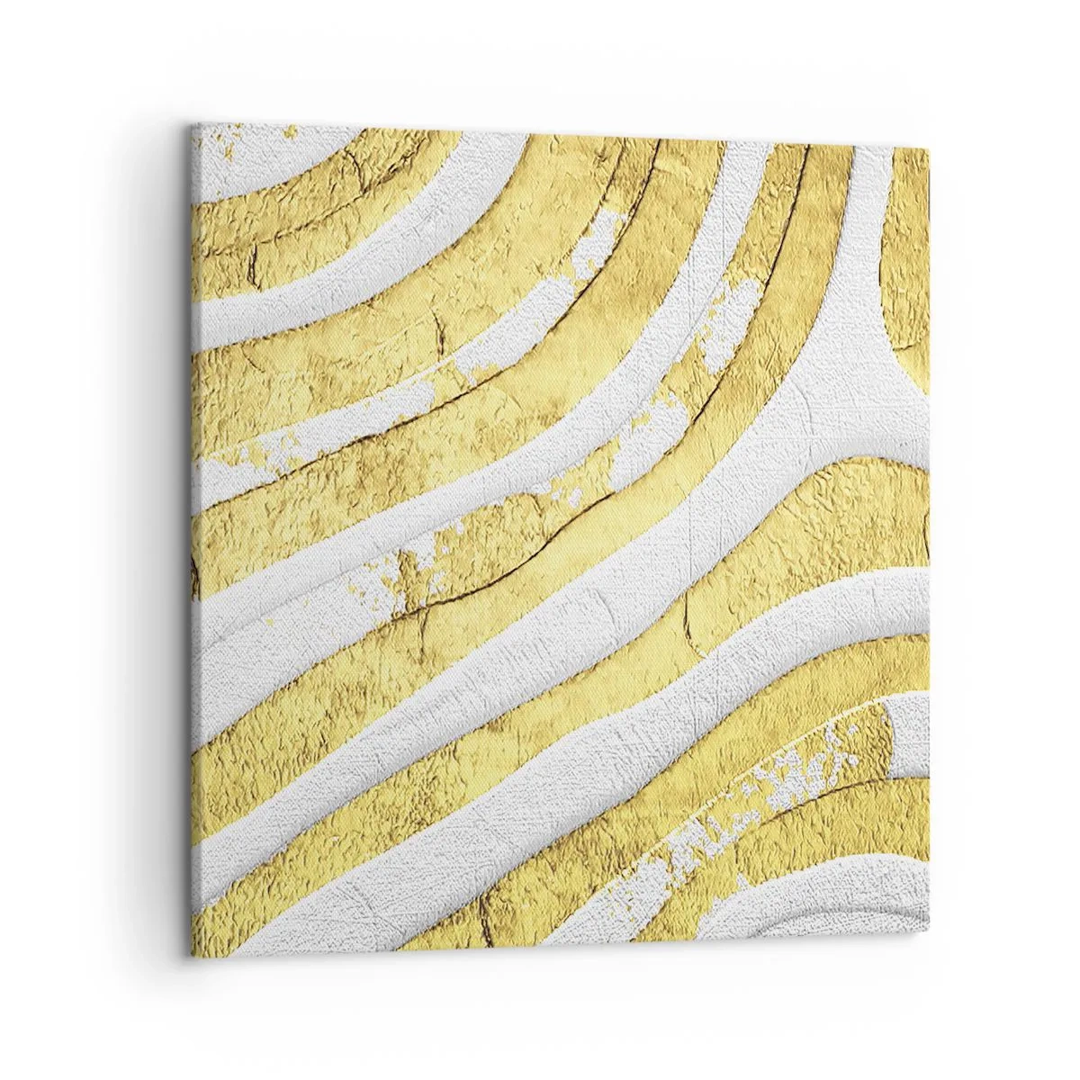 Vászonkép - Kompozíció fehér és arany színben - 50x50 cm