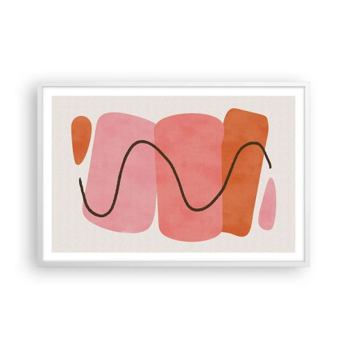 Poszter fekete keretben - Formák szelíd mozgása - 91x61 cm