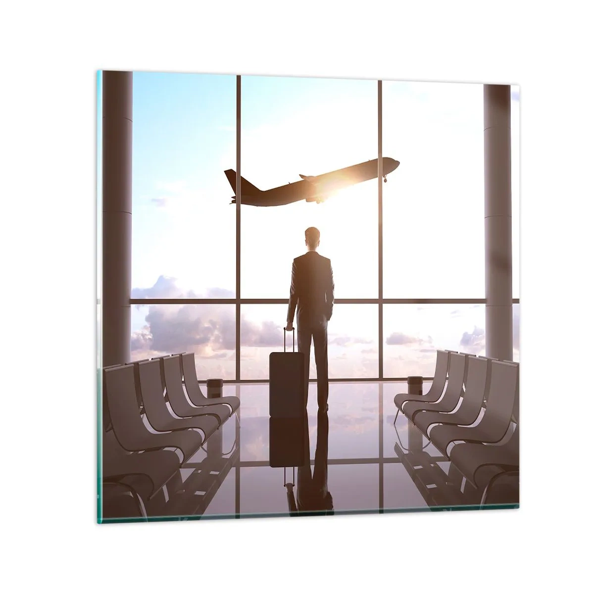 Üveg kép - Van időd, lassíts - 40x40 cm