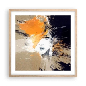 Poszter világos tölgy keretben - És van fény - 50x50 cm