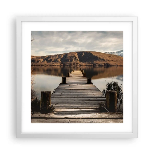 Poszter fekete keretben - Táj a csendben - 40x40 cm