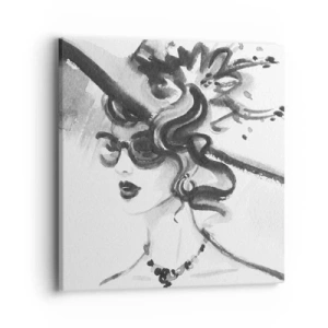 Vászonkép - Karakteres hölgy - 40x40 cm