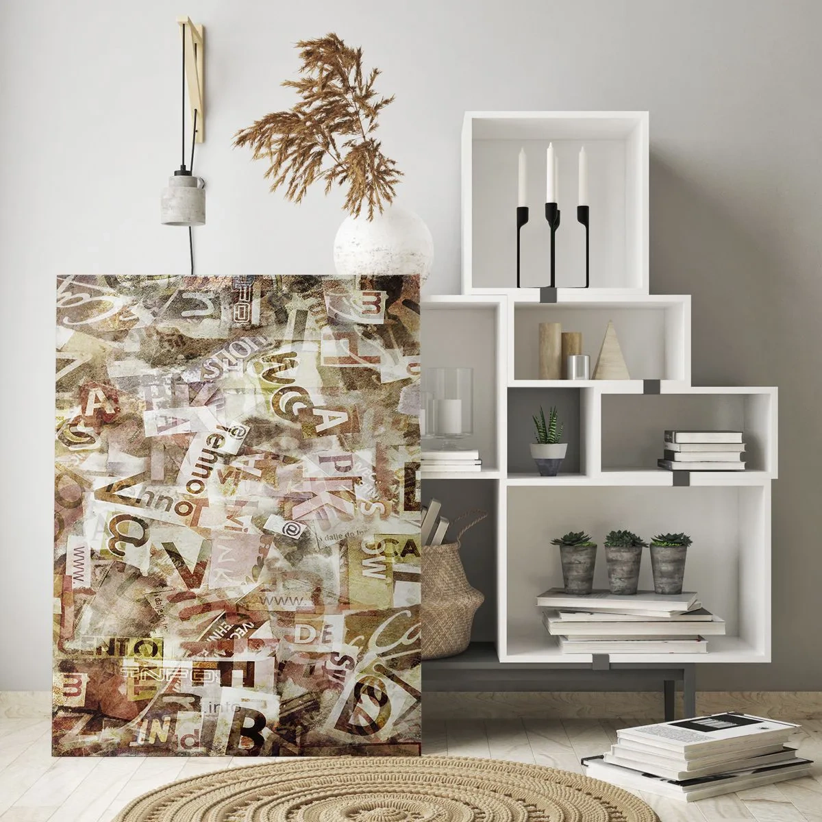 Üveg kép - Betűkkel egyesítem a fecsegést - 50x70 cm