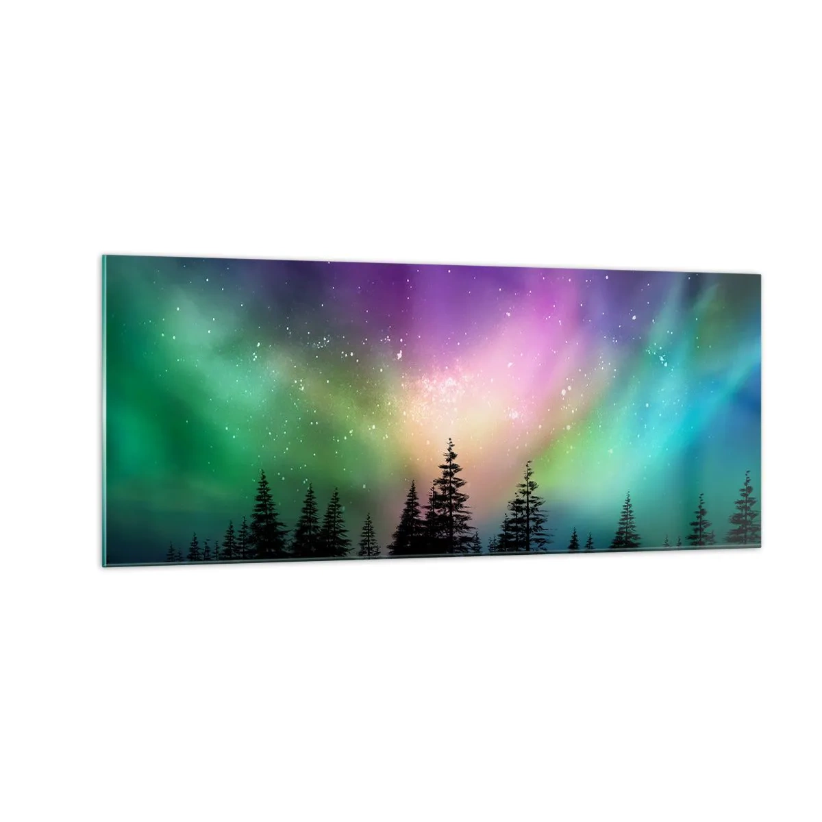 Üveg kép - Fehér varázslat - 100x40 cm