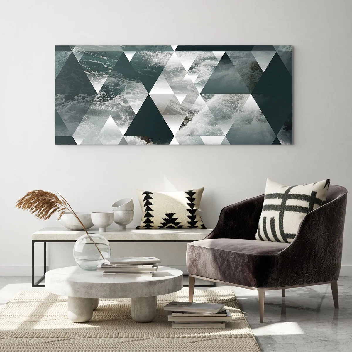 Üveg kép - Kristály perspektíva - 140x50 cm