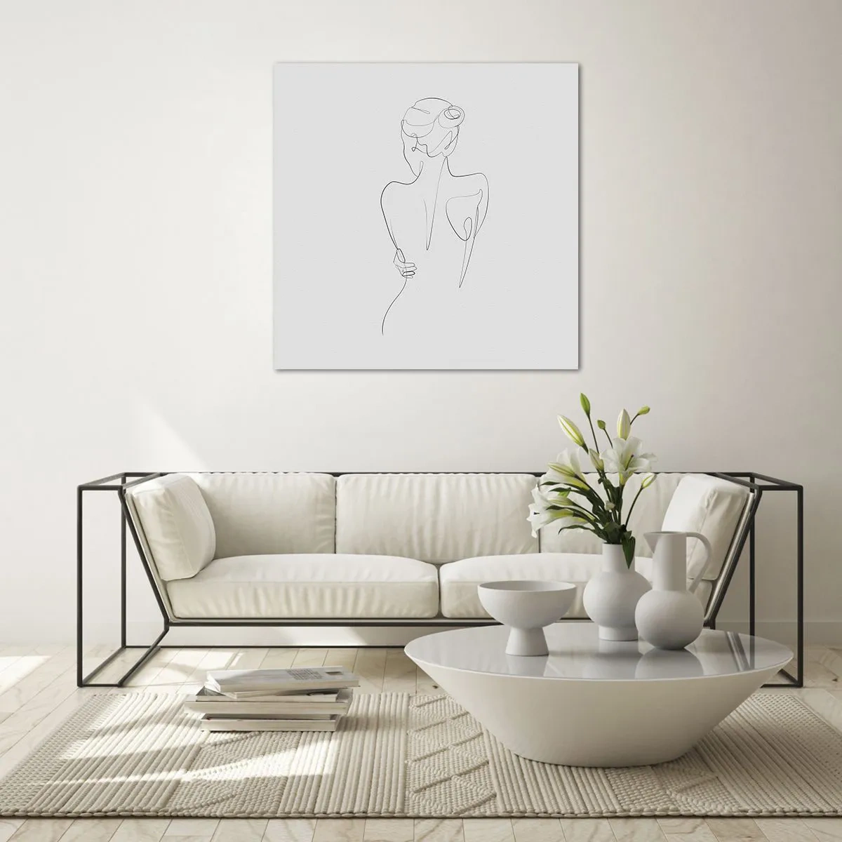 Üveg kép - Testzene - 50x50 cm