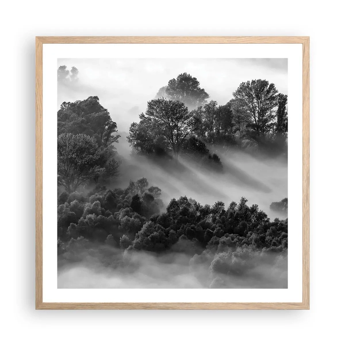 Poszter világos tölgy keretben - Az álomból felkelő - 60x60 cm
