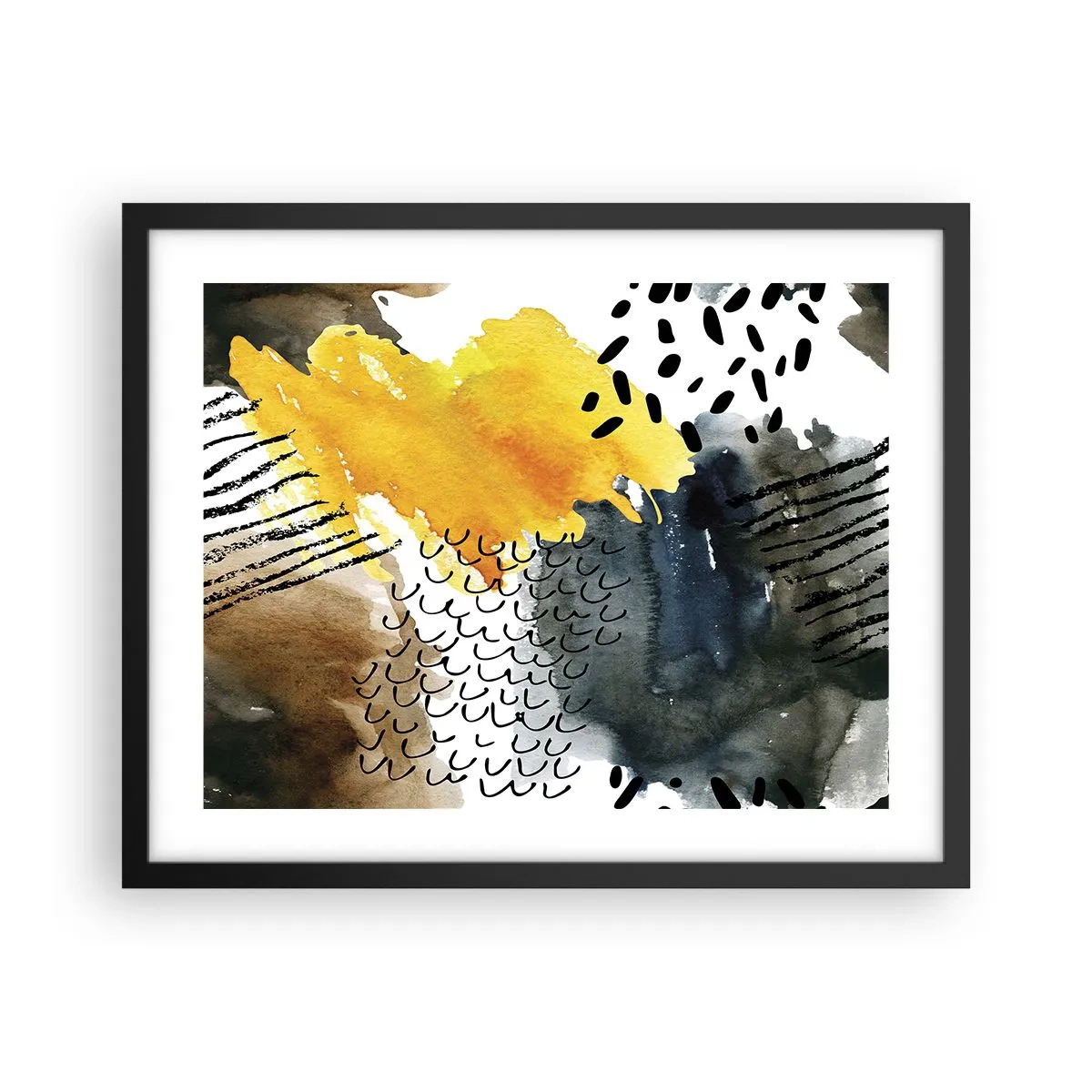 Poszter fehér keretben - Az elemek találkozása - 50x40 cm
