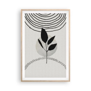 Poszter világos tölgy keretben - Kompozíció: a természet rituáléi - 61x91 cm