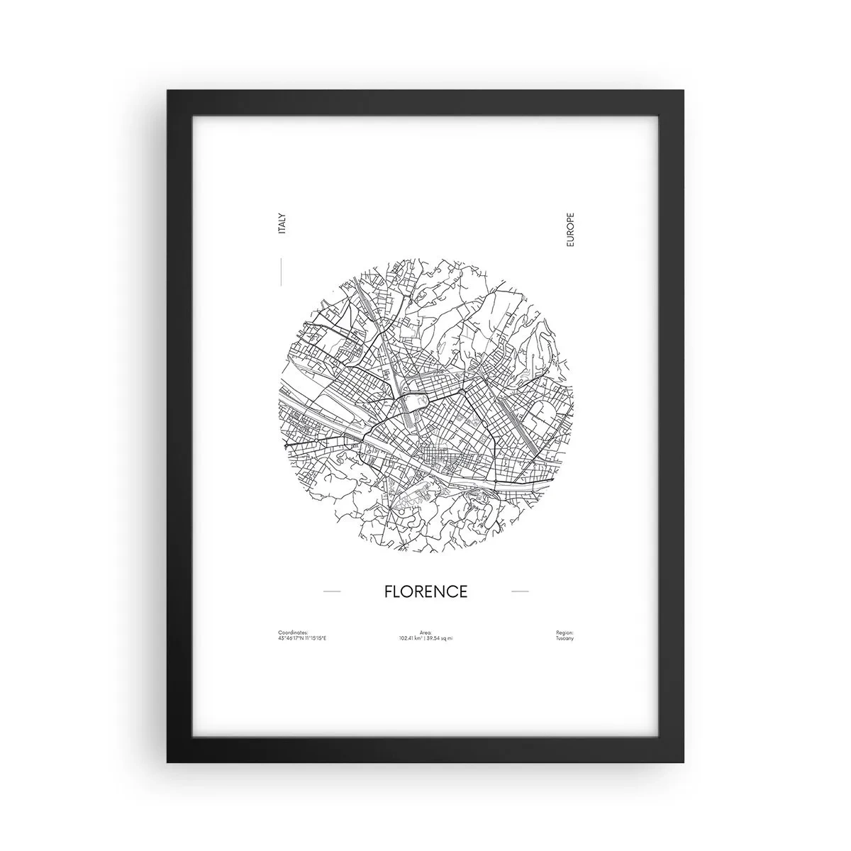 Poszter fehér keretben - Firenze anatómiája - 30x40 cm
