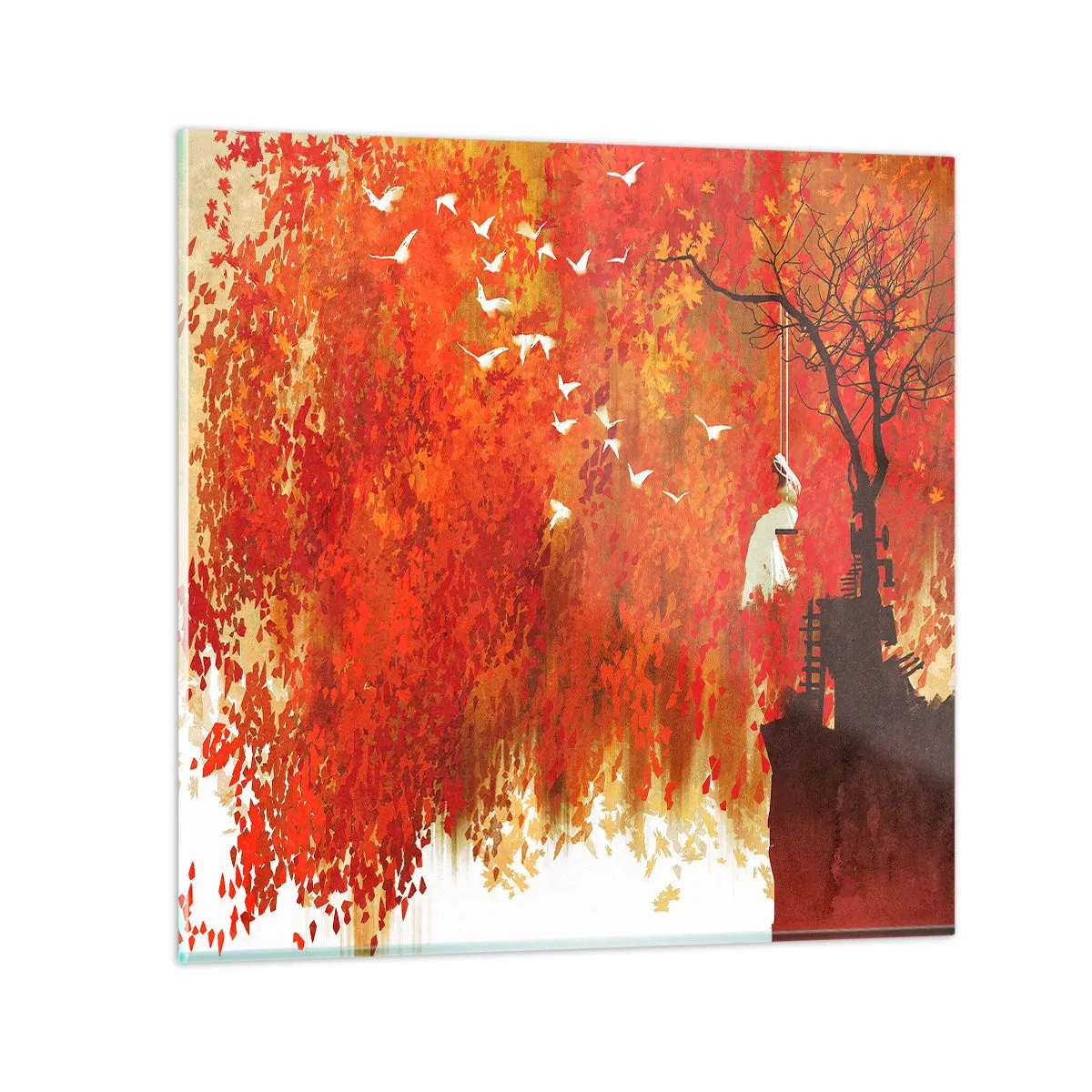 Üveg kép - Repül velünk? - 40x40 cm