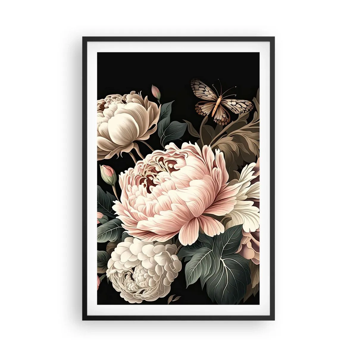 Poszter fehér keretben - Barokk stílusban - 61x91 cm
