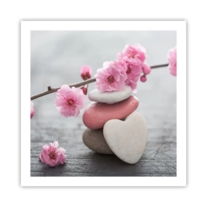 Poszter - Boldogság a cseresznyevirággal - 60x60 cm