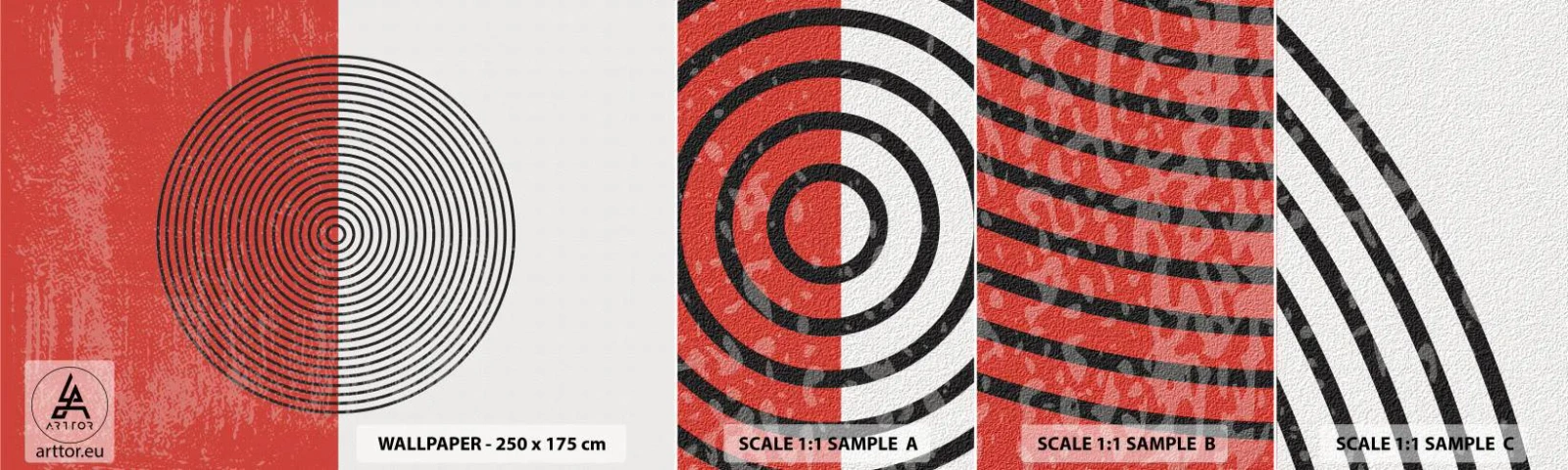 Fotótapéta Minta Öntapadós Deluxe Sticker - Pont a célba - Absztrakció, Darab, Grafika - 100x30 cm