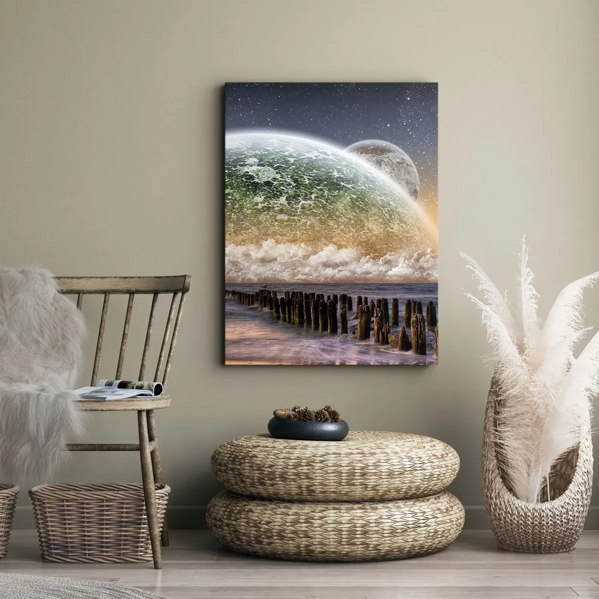 Vászonkép - És a világ kiemelkedett a vízből - 50x70 cm
