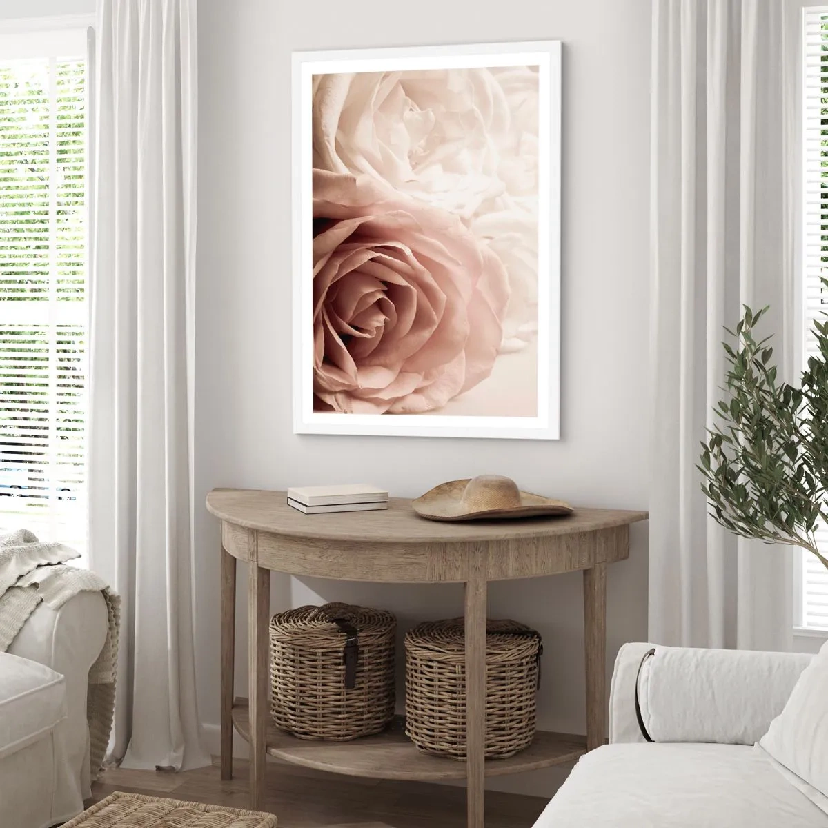 Poszter fekete keretben - Egy rózsa szívében - 61x91 cm
