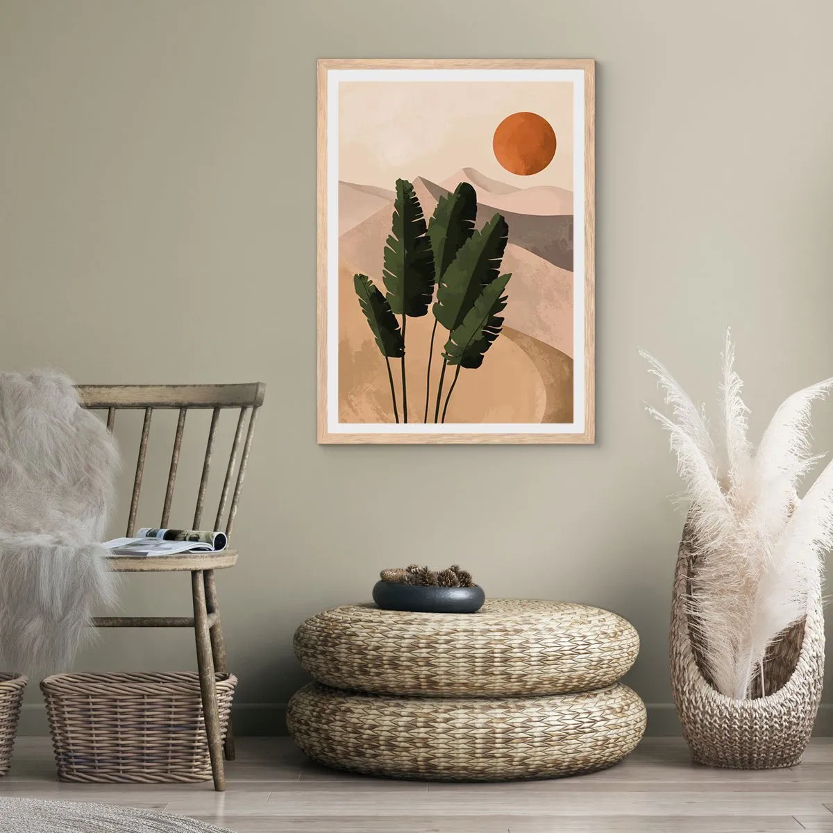 Poszter világos tölgy keretben - Az élet diadala - 50x70 cm