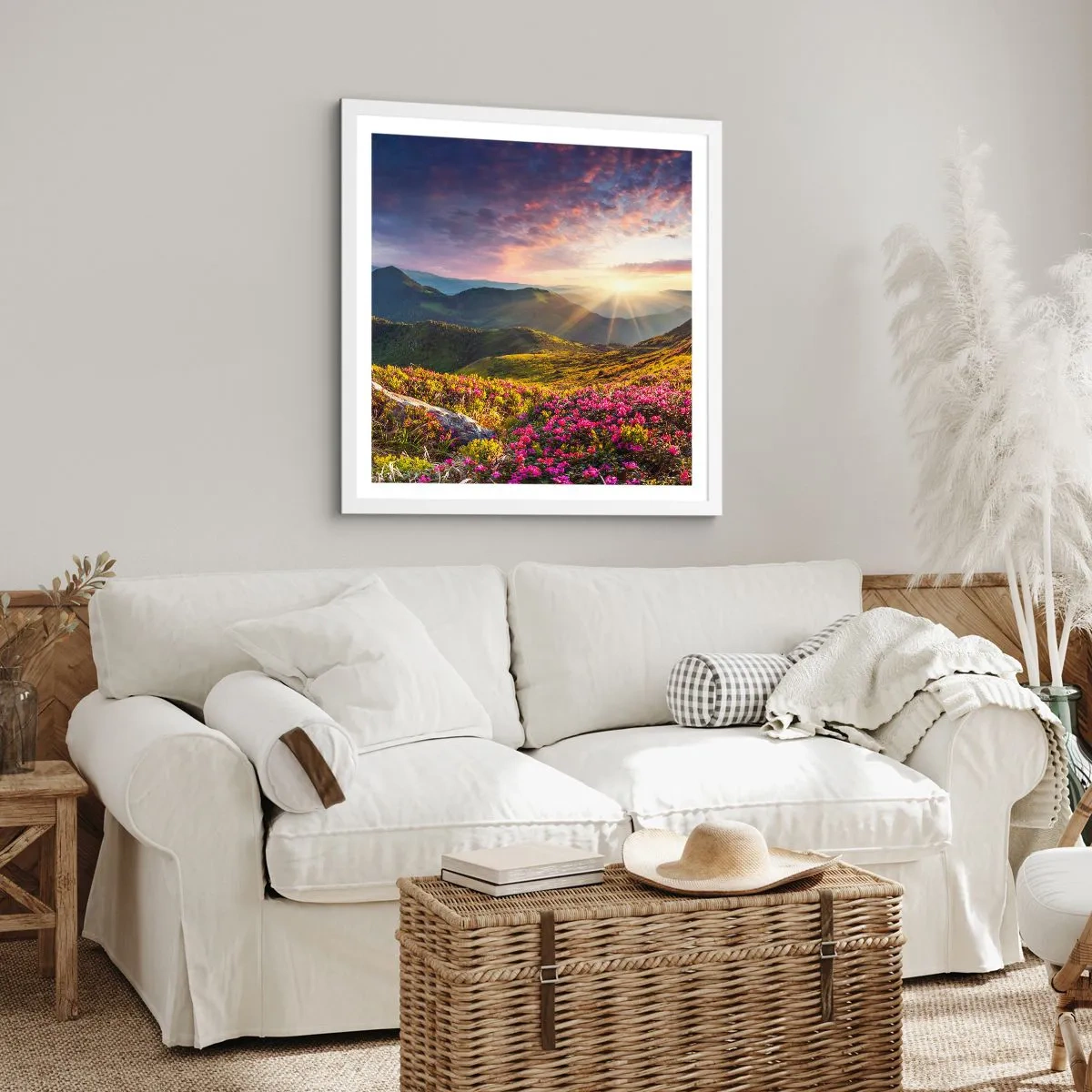 Poszter fekete keretben - A Hegyi reggeli frissesség - 30x30 cm