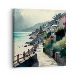 Vászonkép - Mediterrán város - 30x30 cm