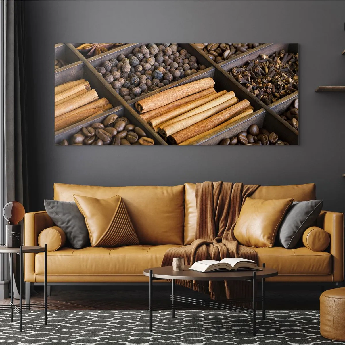 Üveg kép - Az aromák kincsesbányája - 120x50 cm