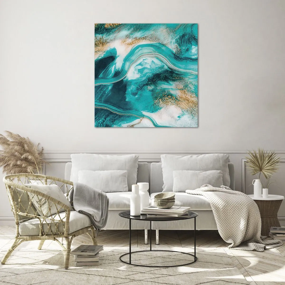 Üveg kép - Az arany folyó - 70x70 cm