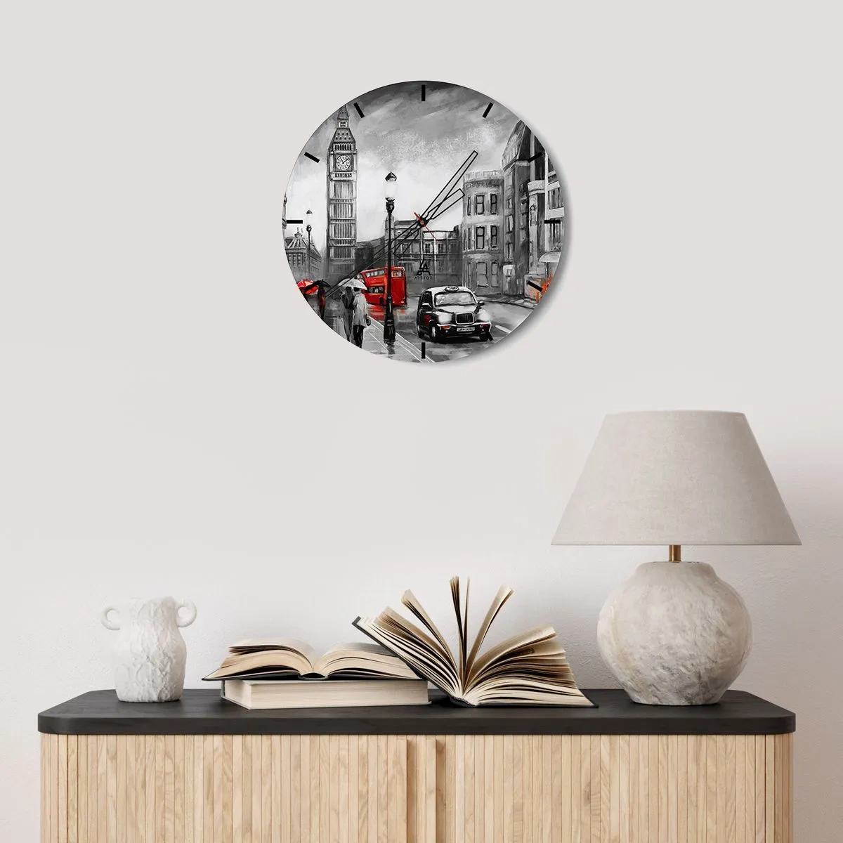 Falióra, Óra - Egyáltalán nem szürke város - 30x30 cm