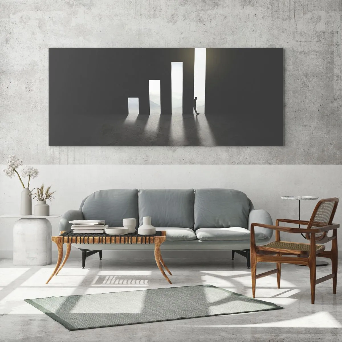 Üveg kép - Siker - egy benyomás - 90x30 cm