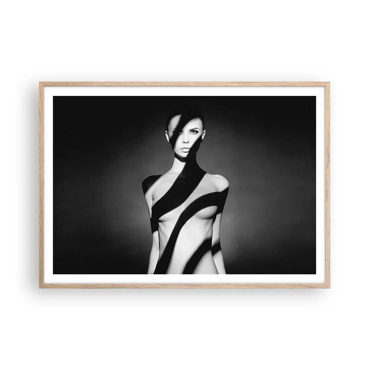 Poszter világos tölgy keretben - Fényben és árnyékban - 100x70 cm