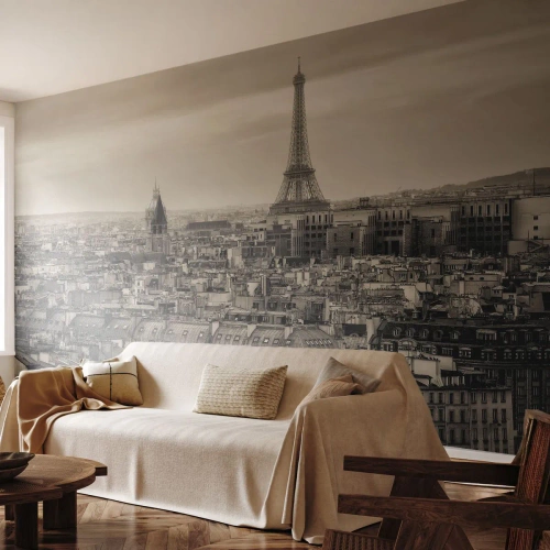 Öntapadós Fotótapéta Deluxe Sticker - Párizs háztetői fölött - Város, Párizs, Építészet - 400x280 cm