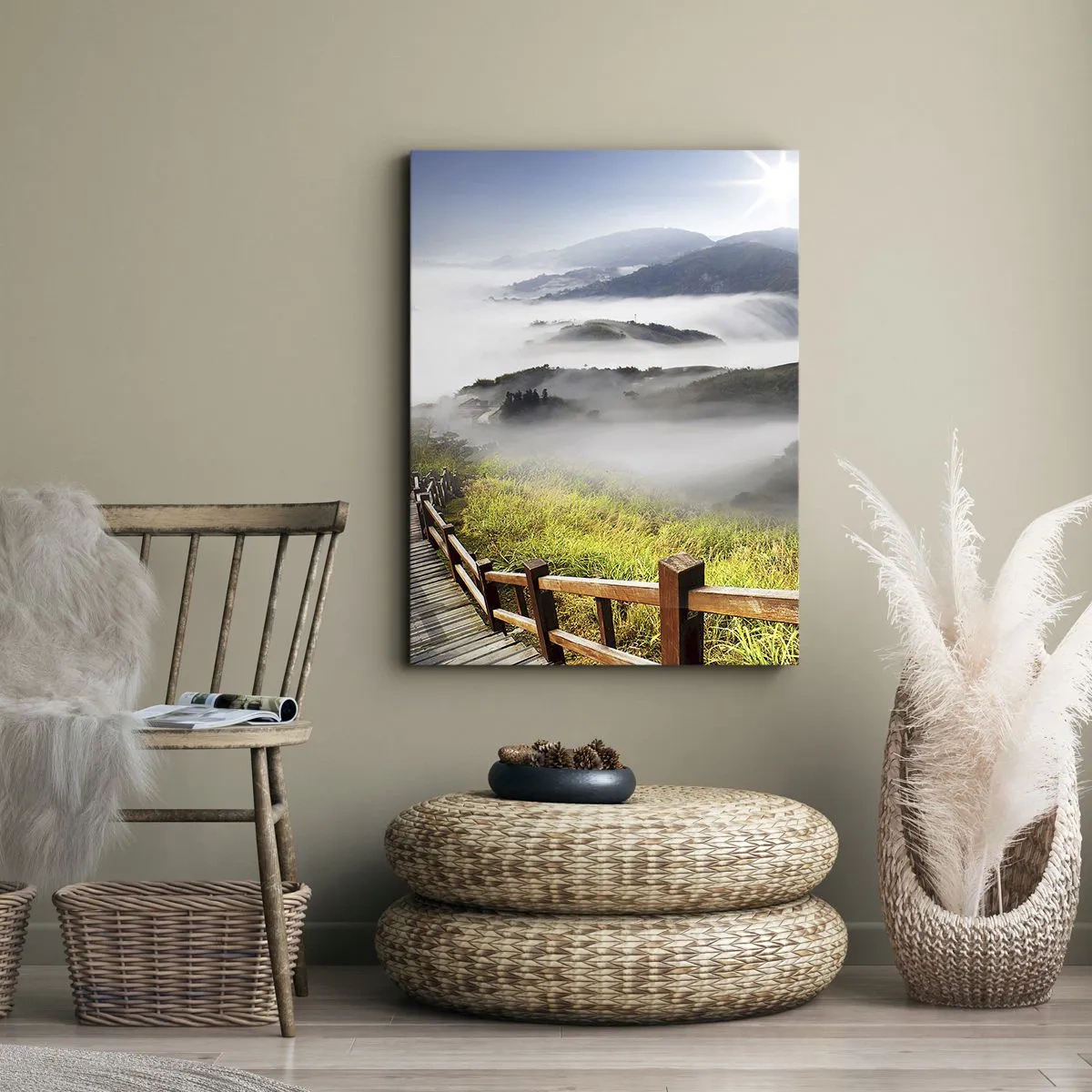 Vászonkép - Csillogásból és ködből szőtt - 65x120 cm